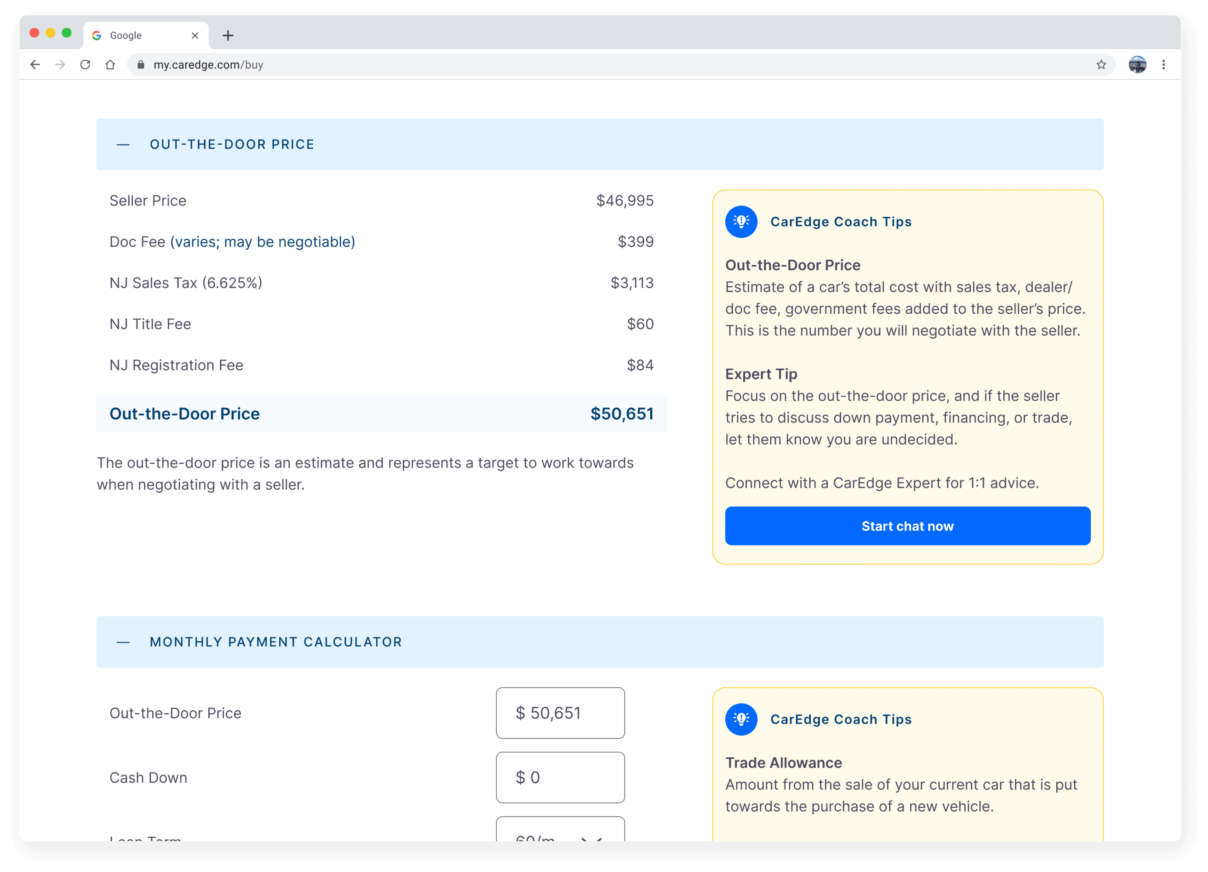 car-edge-out-the-door-price-calculator